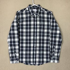 Farah Shirt Mens Large‎ Blue Plaid Button Up Casual Preppy Adult